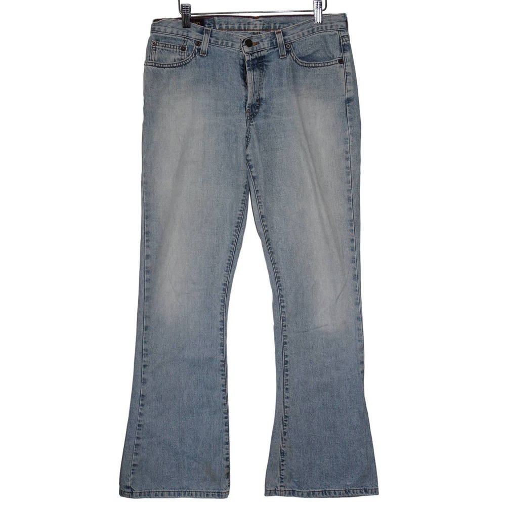 Abercrombie & Fitch Flare Blue Denim Light Wash Cotton Wide Leg Jeans Size 6 R